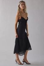 Fashion A-Line Spaghetti Straps Sleeveless Ankle-Length Prom Dress