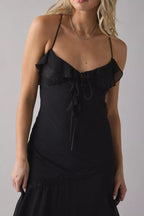 Fashion A-Line Spaghetti Straps Sleeveless Ankle-Length Prom Dress