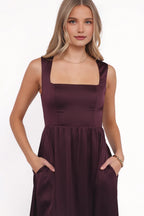 Fashion A-Line Square Neck Sleeveless Floor-Length Prom Dress