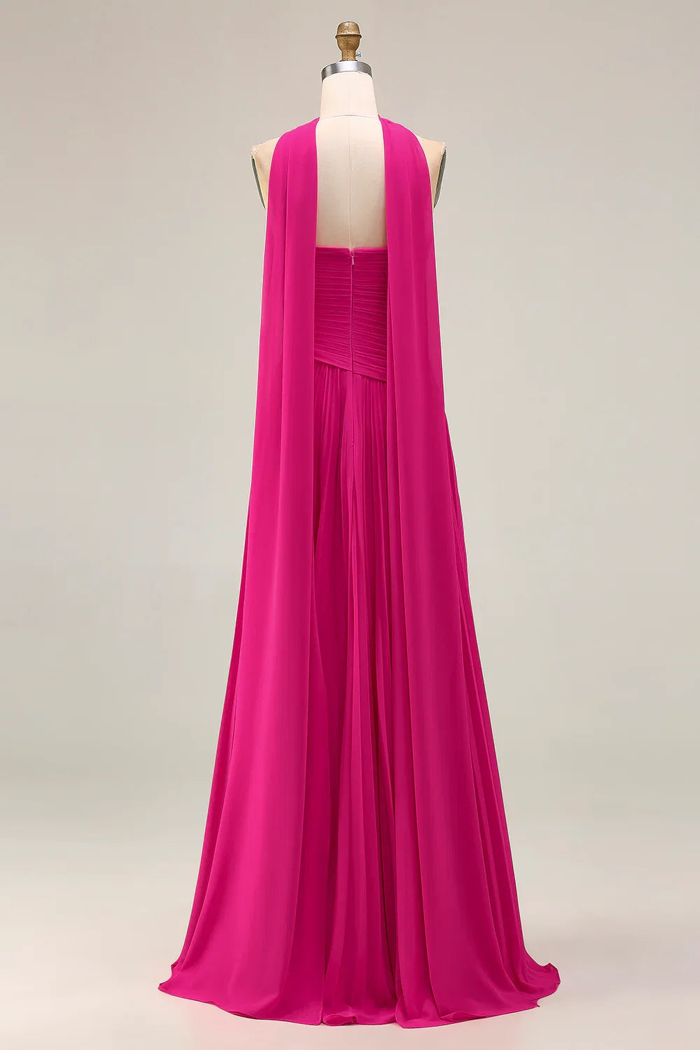 Fashion A-Line Strapless Sleeveless Backless Sweep/Brush Train Prom Dress