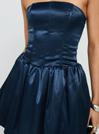 Fashion A-Line Strapless Sleeveless Short-Mini Homecoming Dress