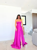 A-Line Sweetheart Neck Sleeveless Up Floor-Length Prom Dress