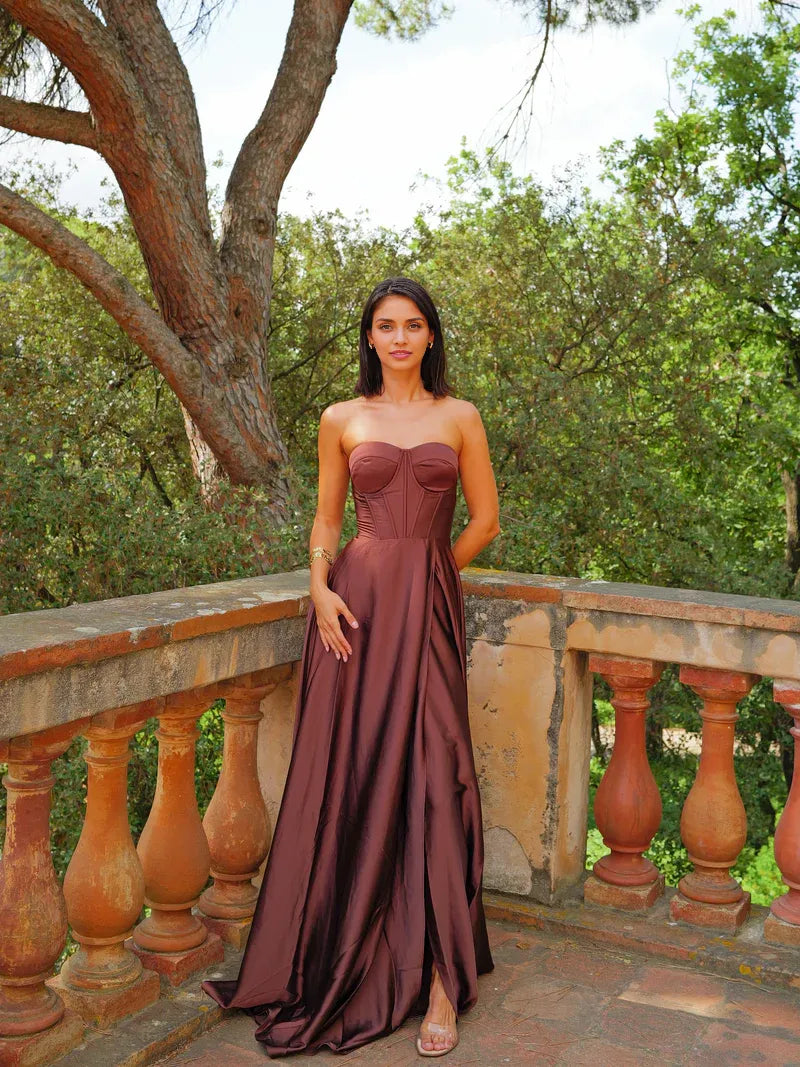 A-Line Sweetheart Neck Sleeveless Up Floor-Length Prom Dress