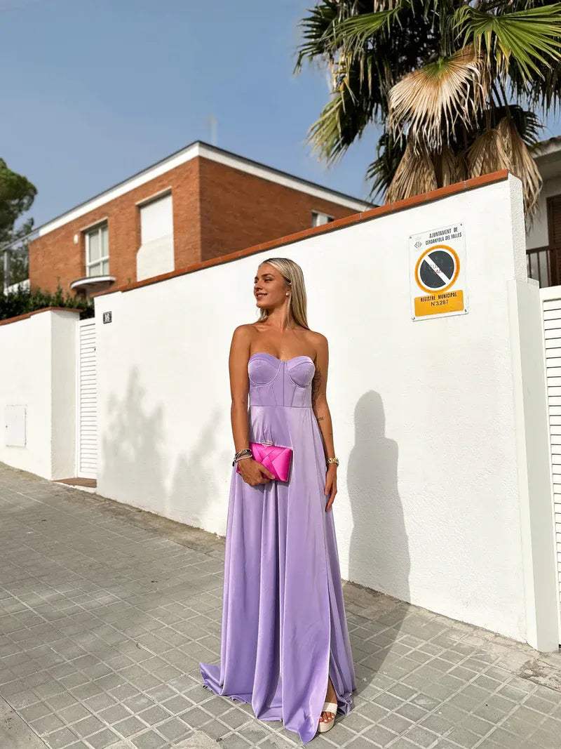A-Line Sweetheart Neck Sleeveless Up Floor-Length Prom Dress