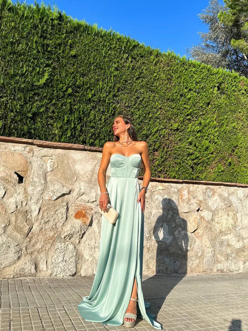 Pretty A-Line Sweetheart Neck Sleeveless Up Floor-Length Prom Dress