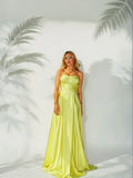 Fashion A-Line Sweetheart Neck Sleeveless Up Floor-Length Prom Dress