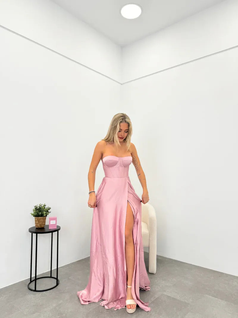 Pretty A-Line Sweetheart Neck Sleeveless Up Floor-Length Prom Dress