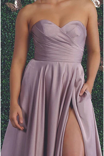 Fashion A-line Off the Shoulder Sleeveless Backless Floor-Length Prom Dress