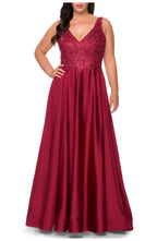 Fashion A-line V Neck Sleeveless Backless Ankle-Length Plus Size Prom Dress