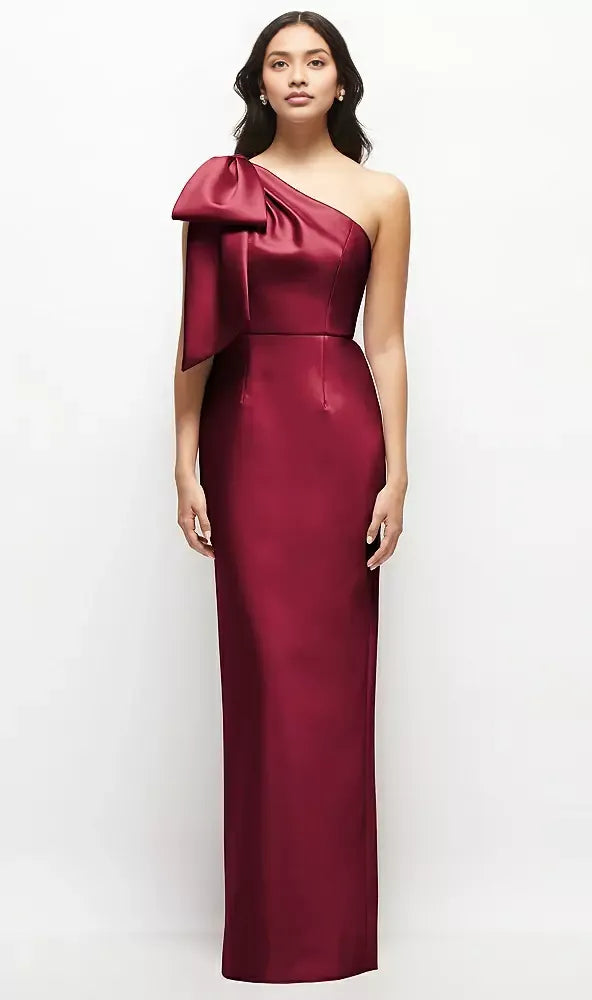Fashion Column One-Shoulder Sleeveless Backless Floor-Length Mother of the Bride Dress