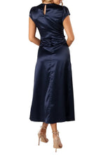 Fashion Fitted High Neck Short Sleeve Ankle-Length Prom Dress