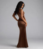 Fashion Mermaid Square Neck Sleeveless Open Back Floor-Length Prom Dress