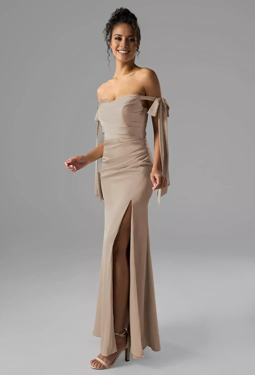 Fashion Mermaid Sweetheart Neckline Sleeveless Side Slit Floor Length Bridesmaid Dresses