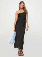 Fashion Sheath/Column Strapless Neck Sleeveless Backless Ankle-Length Prom Dress
