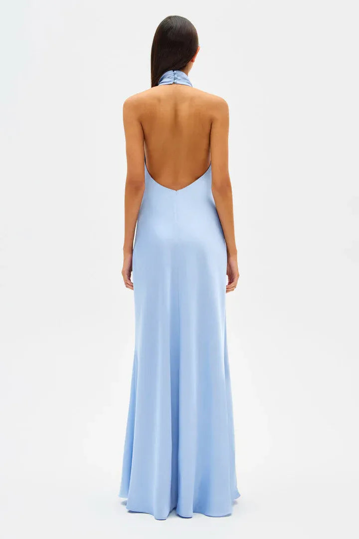 Fashion Sheath High Neck Sleeveless Floor-Length Prom Dress
