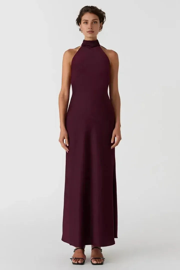Fashion Sheath High Neck Sleeveless Floor-Length Prom Dress