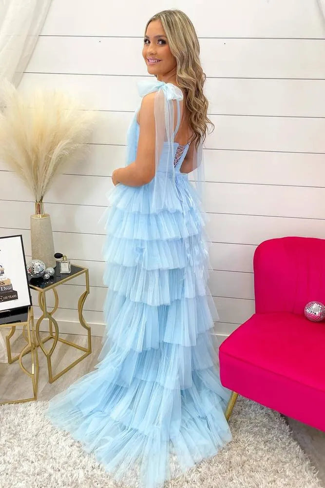 Fashion Square Neck Sleeveless A-Line Pleated Floor-Length Prom Dress