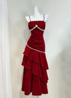 Fashion Strapless Sleeveless Sheath Crystal Floor-Length Prom Dress