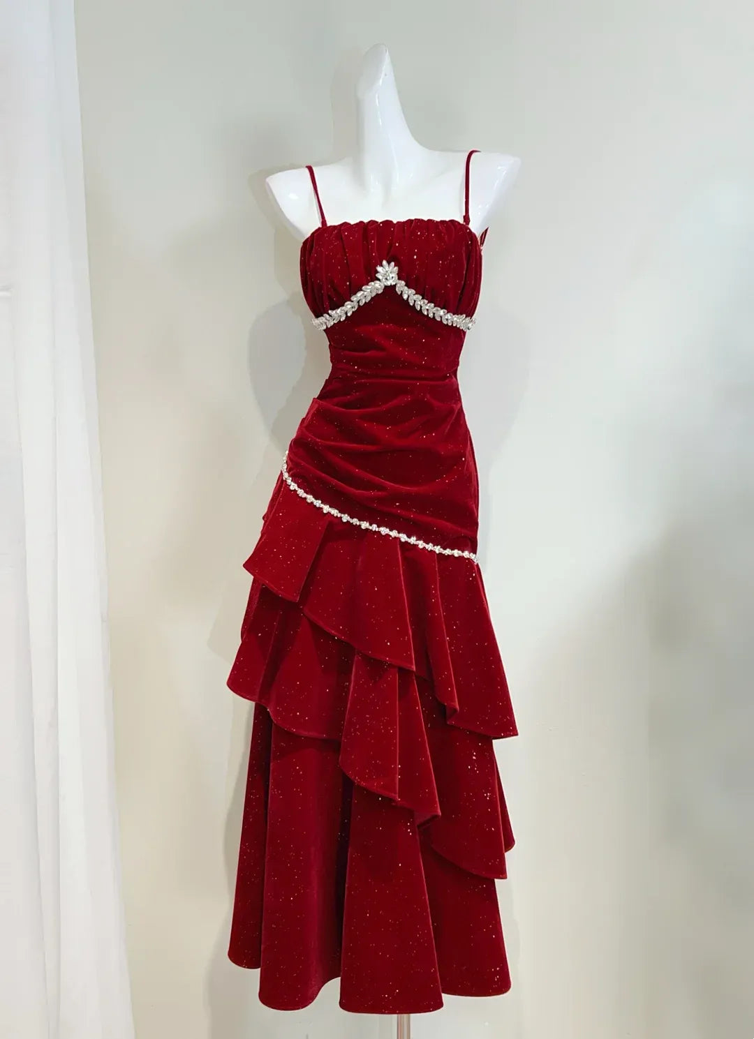 Fashion Strapless Sleeveless Sheath Crystal Floor-Length Prom Dress