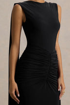 Fashionable Sheath High Neck Sleeveless Open Back Floor Length Evening Dress