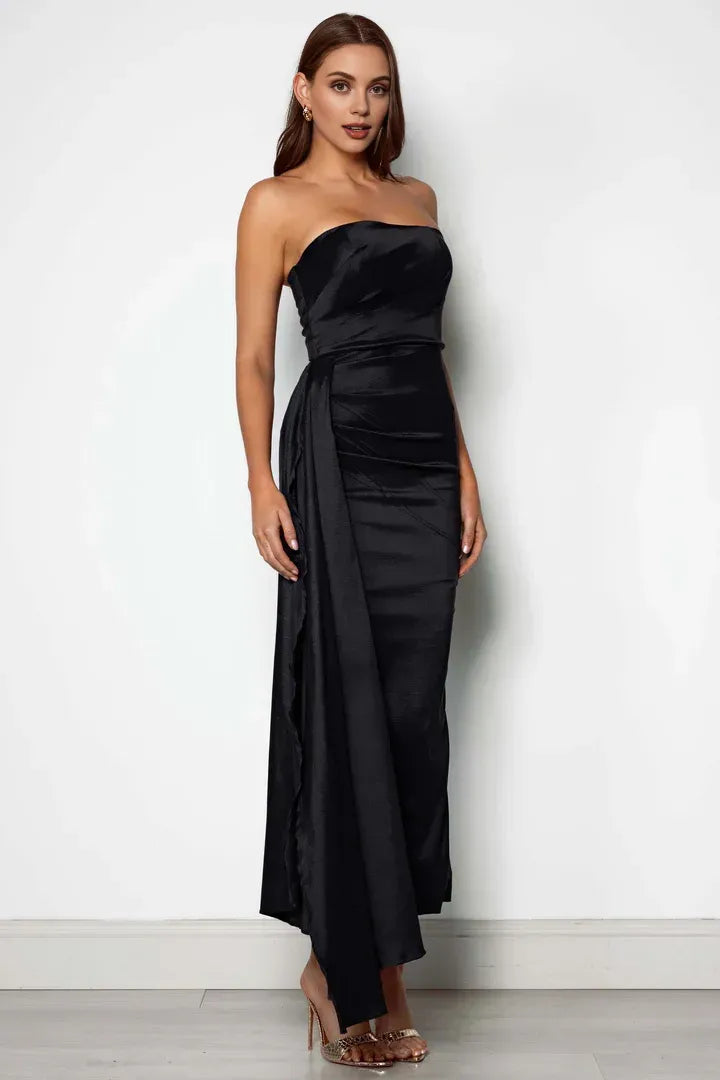 Bodycon Strapless Sleeveless Floor-Length Prom Dress