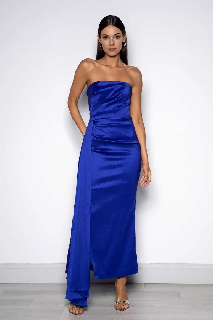 Bodycon Strapless Sleeveless Floor-Length Prom Dress