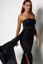 Bodycon Strapless Sleeveless Floor-Length Prom Dress