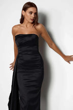 Bodycon Strapless Sleeveless Floor-Length Prom Dress