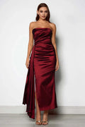 Bodycon Strapless Sleeveless Floor-Length Prom Dress