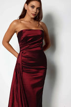 Bodycon Strapless Sleeveless Floor-Length Prom Dress