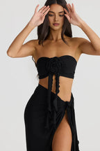 Fitted Strapless Sleeveless Backless Floor-Length Prom Dress