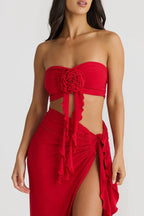Fitted Strapless Sleeveless Backless Floor-Length Prom Dress