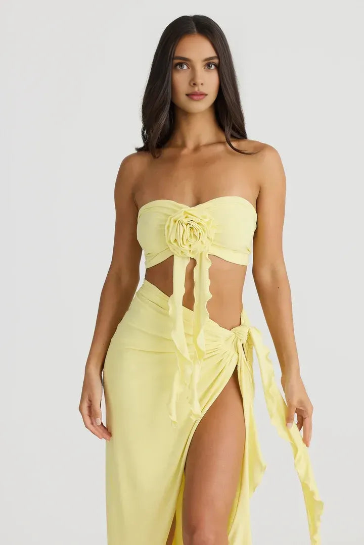 Fitted Strapless Sleeveless Backless Floor-Length Prom Dress