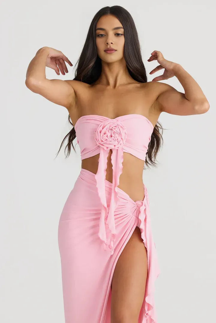 Fitted Strapless Sleeveless Backless Floor-Length Prom Dress