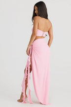 Fitted Strapless Sleeveless Backless Floor-Length Prom Dress