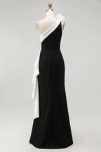 Mermaid/Trumpet One Shoulder Sleeveless 3D Flowers Floor-Length Prom Dress