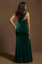 Mermaid/Trumpet One Shoulder Sleeveless Floor-Length Evening Dress