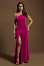 Mermaid/Trumpet One Shoulder Sleeveless Floor-Length Evening Dress