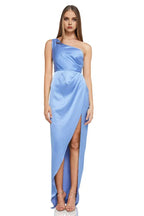 Sheath/Column One Shoulder Sleeveless Floor-Length Prom Dress