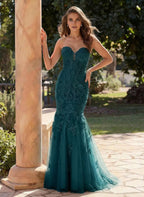 Flattering Mermaid Sweetheart Sleeveless Pleated Floor-Length Prom Dress