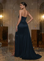 Flattering Sheath/Column Off-The-Shoulder Sleeveless Split Floor-Length Prom Dress