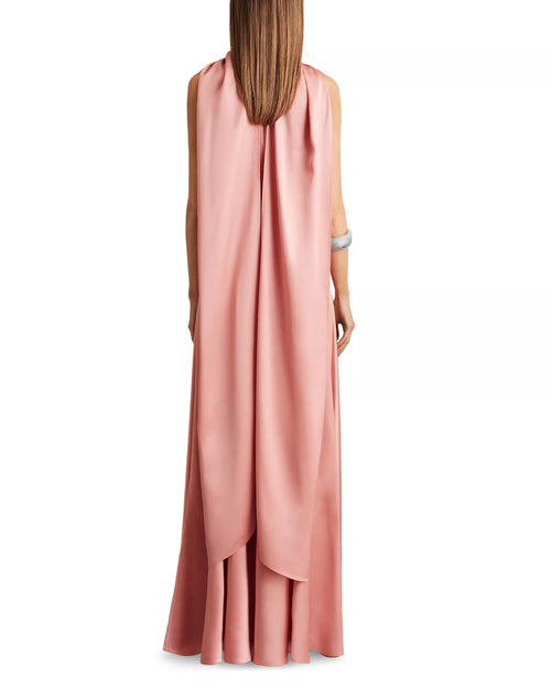 Robe de bal longue sans manches à col licou, coupe trapèze fluide, avec cape au dos, vente chaude