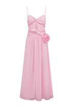 Flowy A-Line Sweetheart Neck Sleeveless Pleated Split Floor-Length Prom Dress