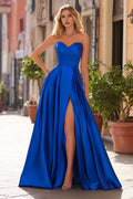 Flowy A-Line Sweetheart Sleeveless Sweep/Brush Train Prom Dress