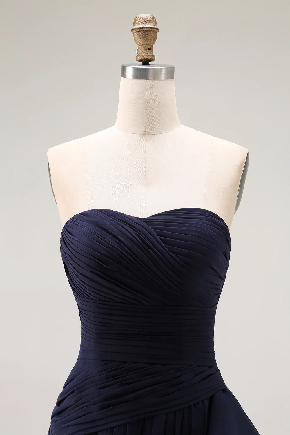 Flowy Mermaid/Trumpet Strapless Sleeveless Backless Sweep/Brush Train Prom Dress