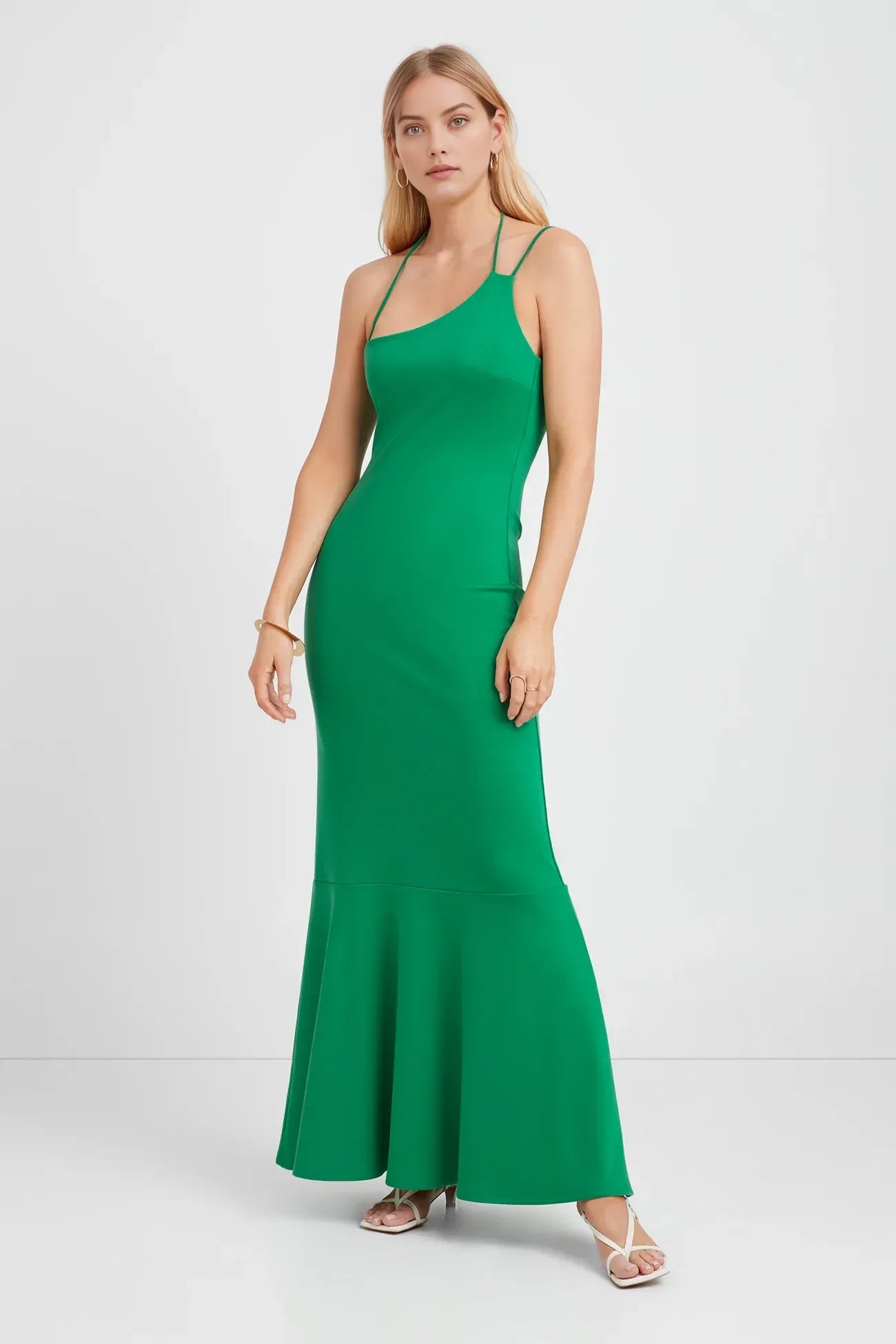 Fluid Mermaid Halter Neck Sleeveless Open Back Floor Length For Adults Prom Dress ﻿