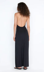 Fluid Sheath Halter Neck Sleeveless Open Back Floor Length Hot sale Prom Dress ﻿