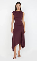 Fluid Sheath One Shoulder Cap Sleeve Ruched Back Asymmetrical Length Female Prom Dress