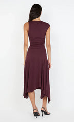 Fluid Sheath One Shoulder Cap Sleeve Ruched Back Asymmetrical Length Female Prom Dress