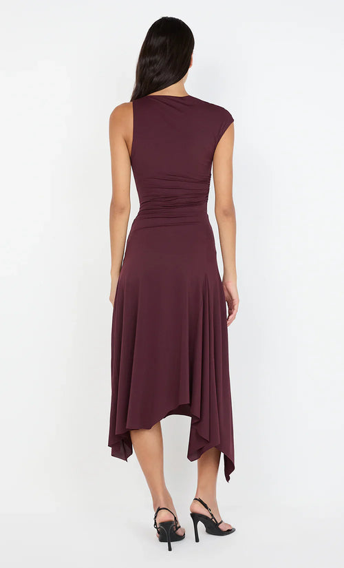 Fluid Sheath One Shoulder Cap Sleeve Ruched Back Asymmetrical Length Female Prom Dress